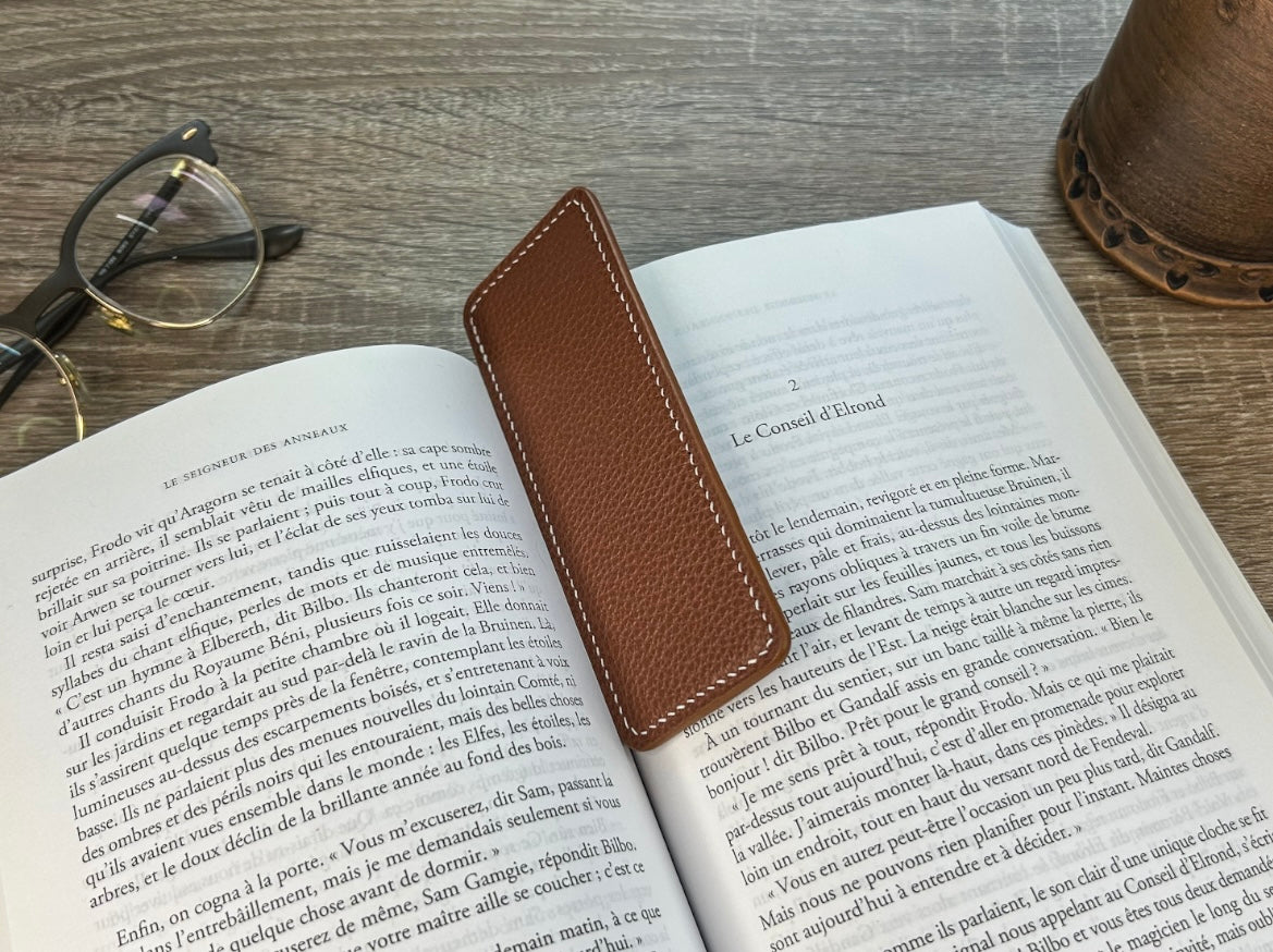 Long leather bookmark