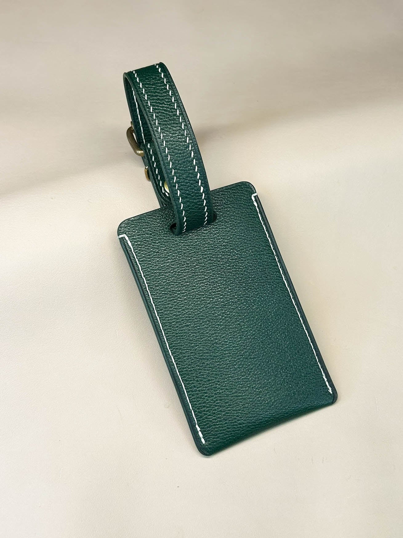 Porte-étiquette artisanal en cuir - L'escale