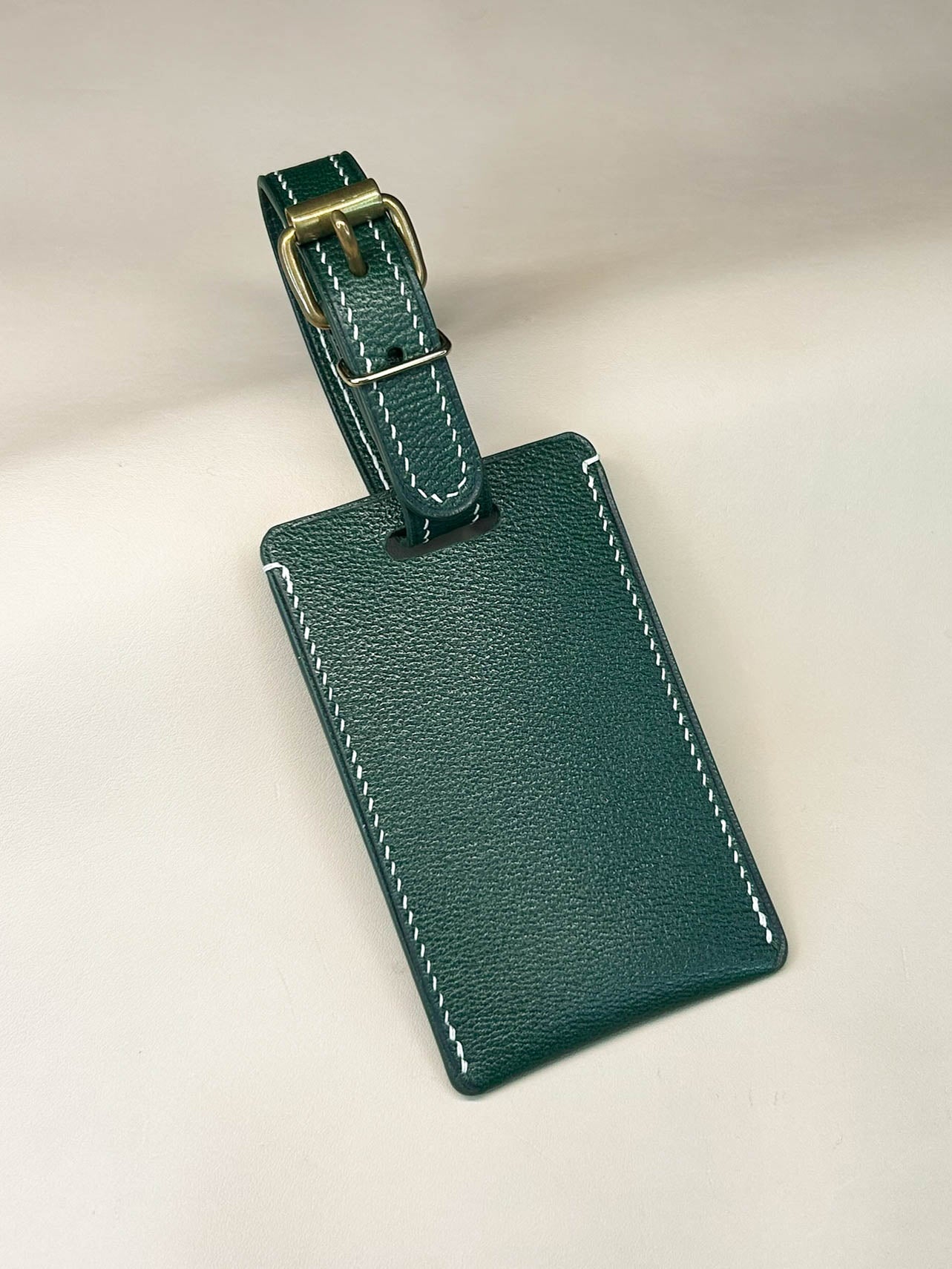 Porte-étiquette artisanal en cuir - L'escale
